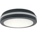 LED Stropní svítidlo se senzorem pohybu LED/20W/230V 3000/4000/6500K pr. 230 cm IP54 antracit